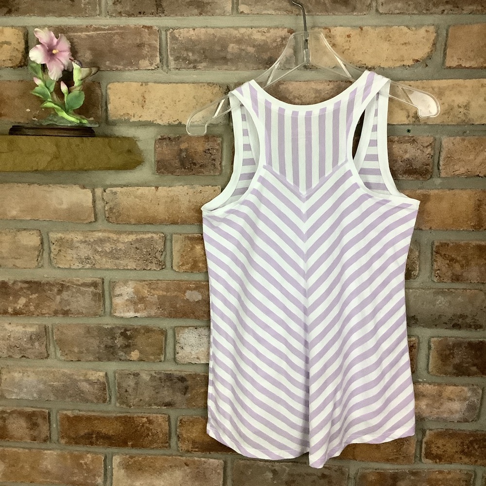 LILLY PULITZER Racerback Hi-Low Striped Tank Top 40 - Picture 9 of 10